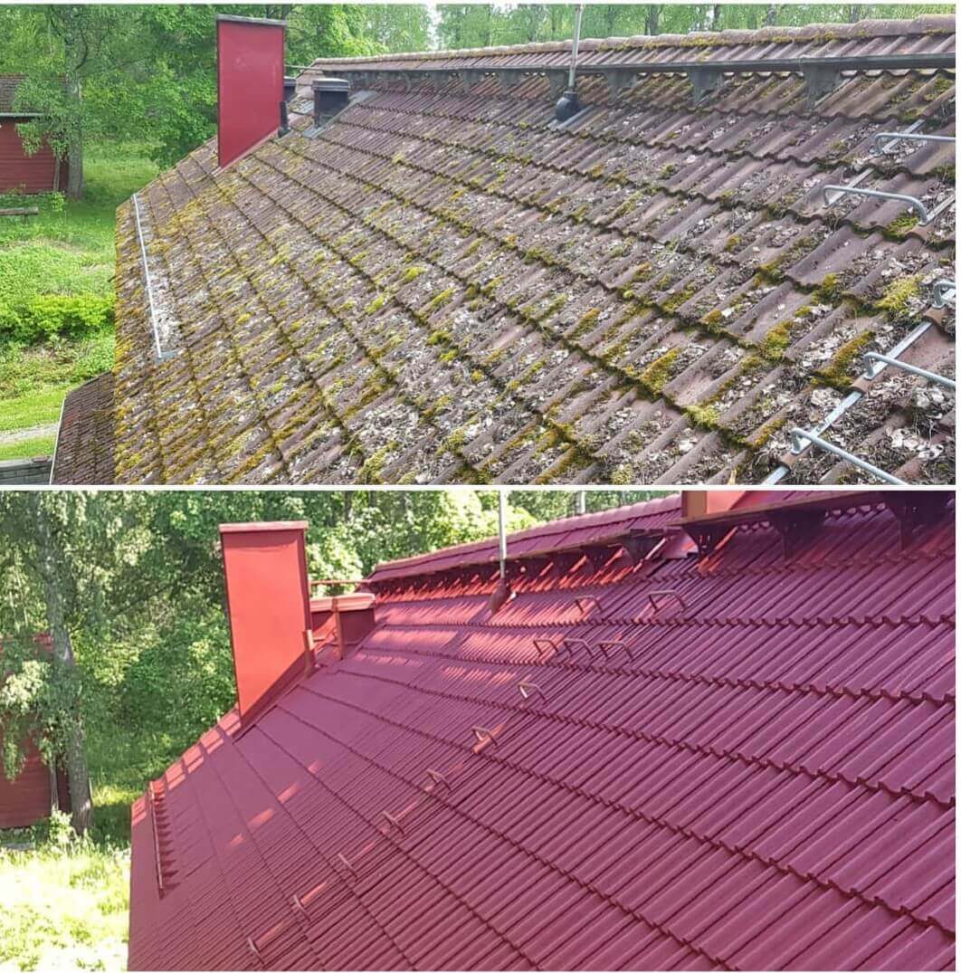 Renotec Roof Tile Paint Before And After Case