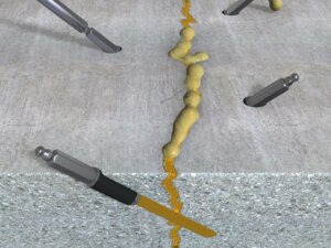 3 Injection Crack Sealing Concrete Close Up